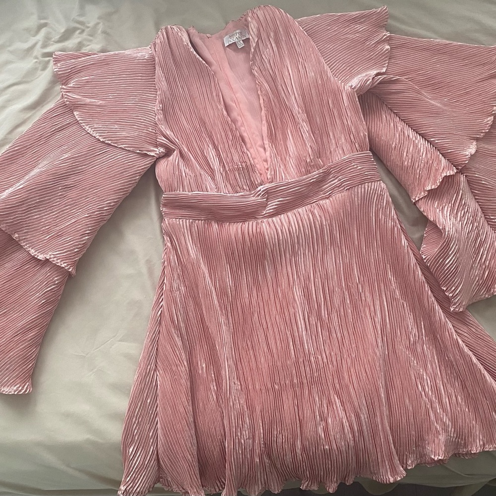 Pink ruffle dress